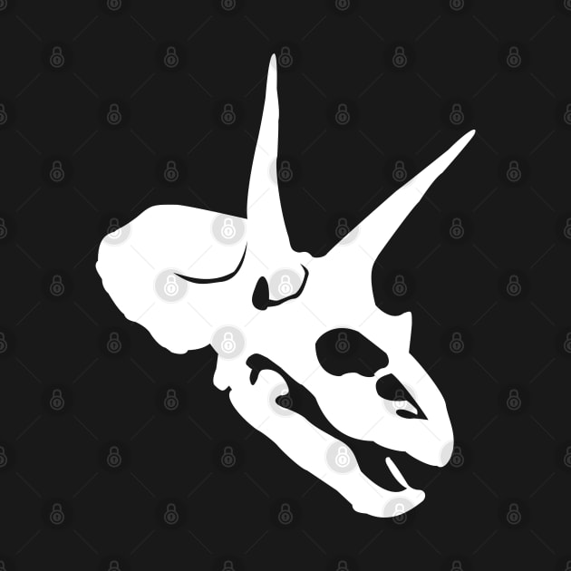 Terra Fossil Triceratops Head White by Terra Fossil Merch