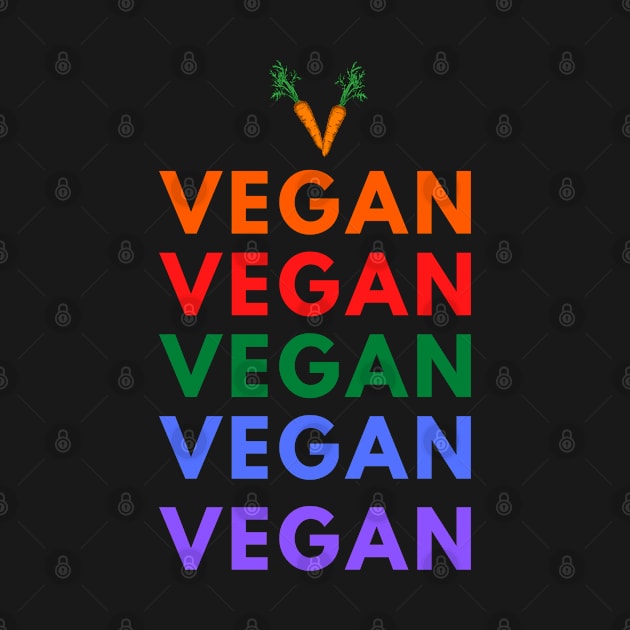 Carrot - V for Vegan (solid letters) by TJWDraws