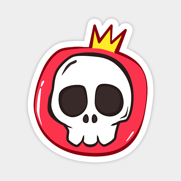 pomegranate skull king Magnet by OUSTKHAOS