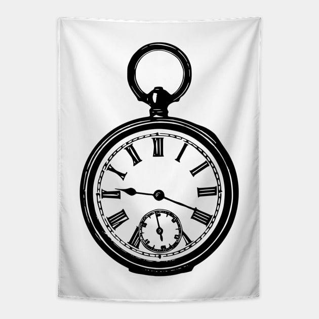 Vintage Pocket Watch Tapestry by Vintage Boutique