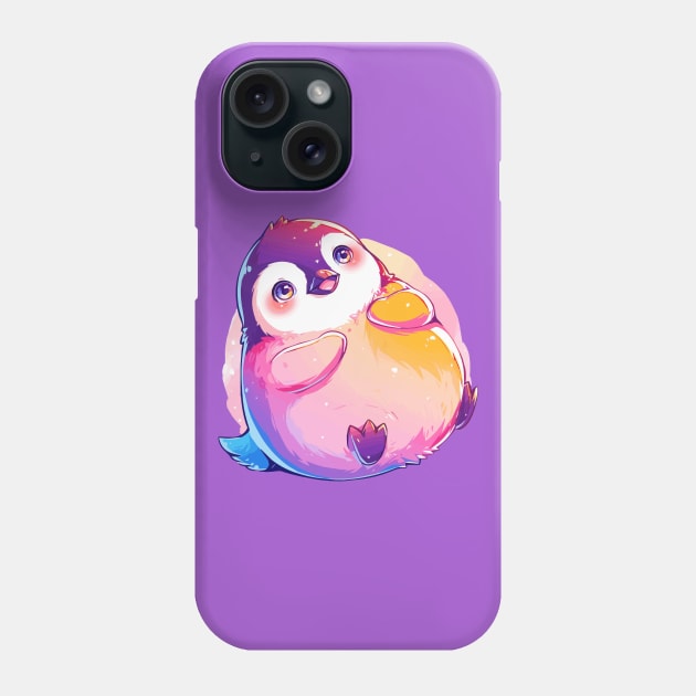 Happy baby penguin with vivid colors Phone Case by etherElric