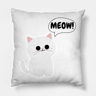 Cat says Meow! Pillow