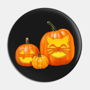 Another Jack-O-Lantern Trio (Black) Pin