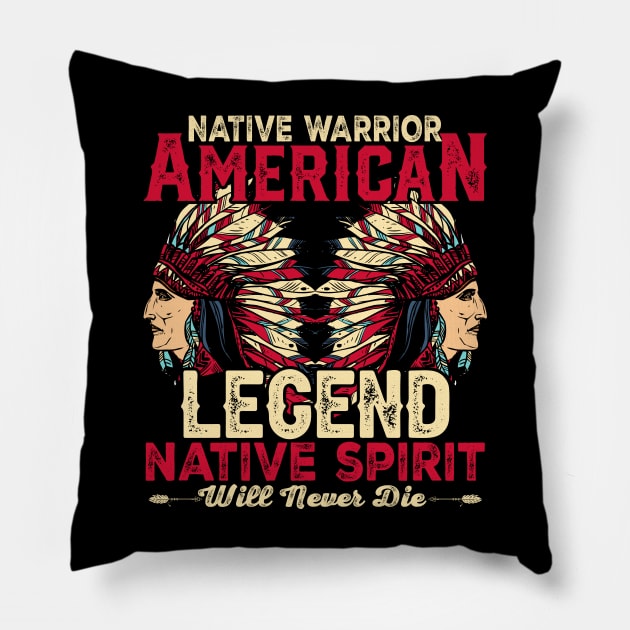 Native American Pillow by Myartstor 