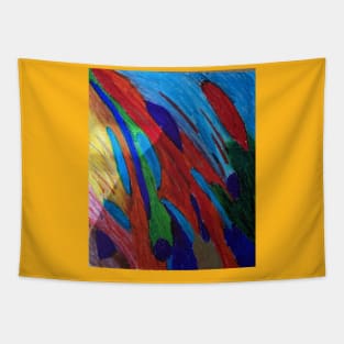 Vibrant comforting color shapes and movement Tapestry