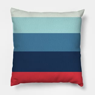 Minimal watercolor blue red artwork Pillow