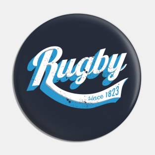 Cool rugby logo distressed Pin