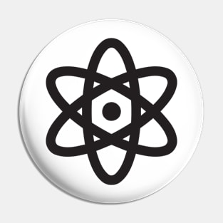 Neutron Atom Logo Icon Black Symbol Emoticon Pin