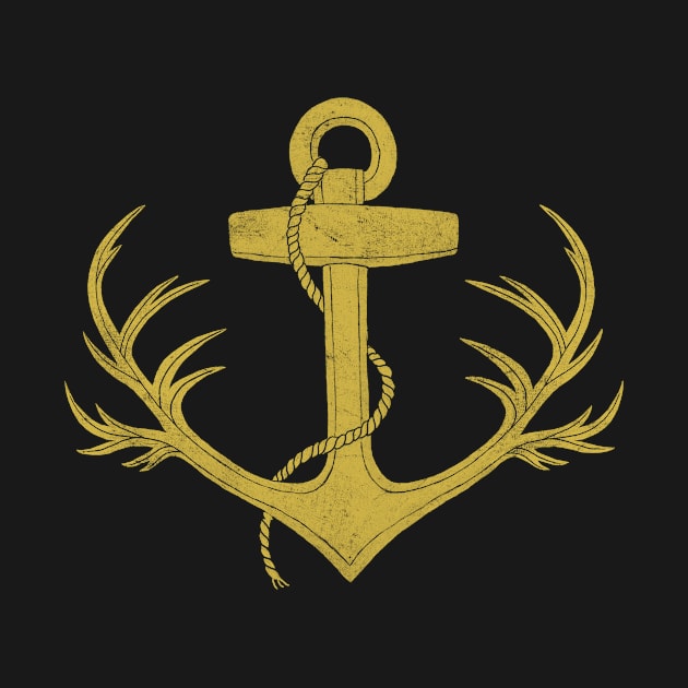 Antlered Anchor gold by Terry Fan