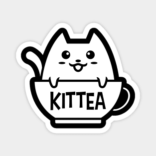 Cute Kittea Kitty Cat Tea Design For Cat And Tea Lovers Magnet