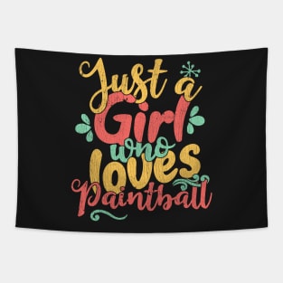 Just A Girl Who Loves Paintball Gift product Tapestry