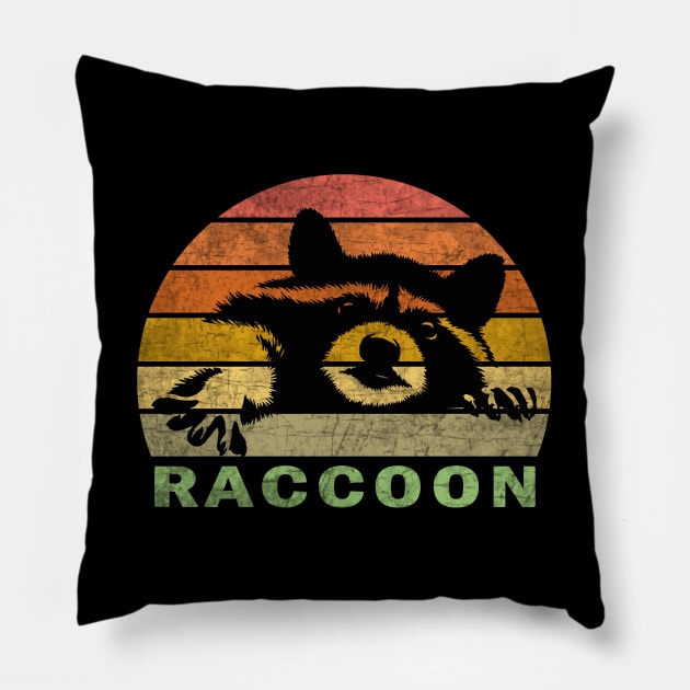 Raccoon Pillow by valentinahramov