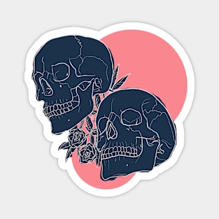 Love and Death - Skulls and Roses Magnet