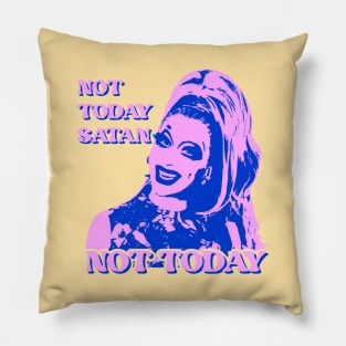 Not Today Satan, Not Today Bianca Del Rio Pastel Pop Art. RPDR Drag Race quotes Pillow