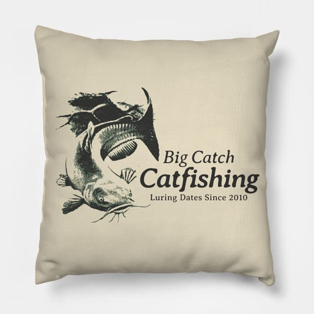 Big Catch Catfishing Pillow by visualcraftsman