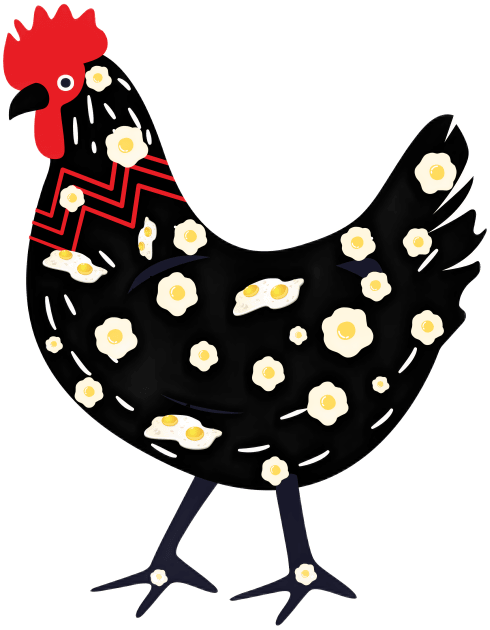 Egg-cellent Hen Fun Meme By Abby Anime(c) Kids T-Shirt by Abby Anime