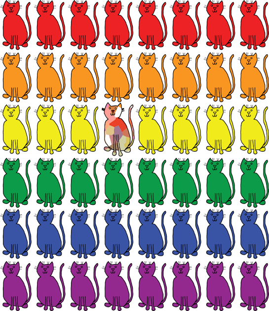 Cats in Rainbow Rows for Pride Kids T-Shirt by ellenhenryart