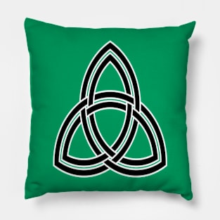 Double Threaded Triquetra Knot Pattern Pillow