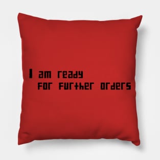 I am ready for further orders. Pillow