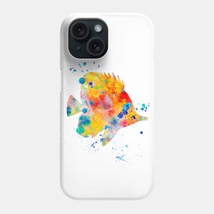 Butterfly Fish Watercolor Painting Phone Case