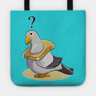 pigeon with bread Tote