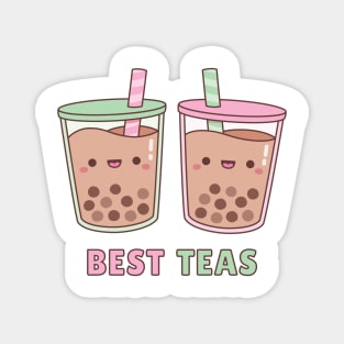 Cute Bubble Tea Best Teas Pun Magnet