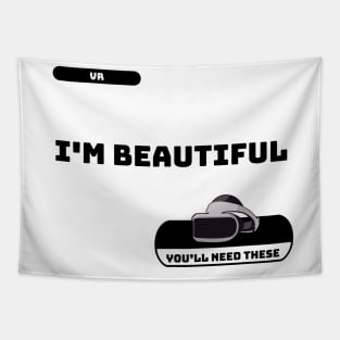 VR Virtual Reality I'M BEAUTIFUL Tapestry