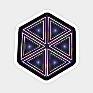 Dazzling 80s Hexagon Magnet