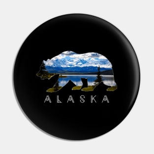 Alaskan Bear With Lake Mountain Pin