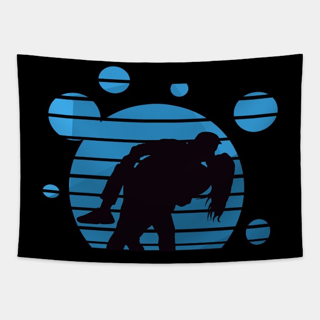 Romantic Blue Bubble Tapestry by RampArt