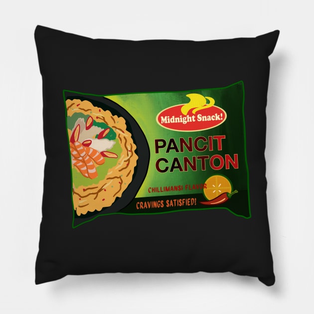 PANCIT CANTON FILIPINO FOOD STICKER Pillow by Aydapadi Studio