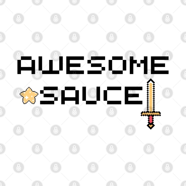 Awesome Sauce Pixel Art Light Background by Random Prints