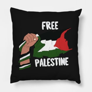 Free Palestine - I stand with Palestine Flag Pillow