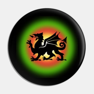 Welsh Dragon Silhouette Pin