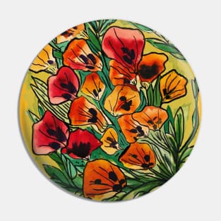 Poppies Pin