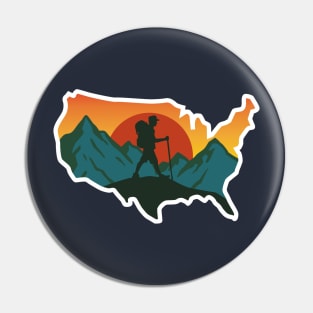 Camping walking outdoor living USA Pin