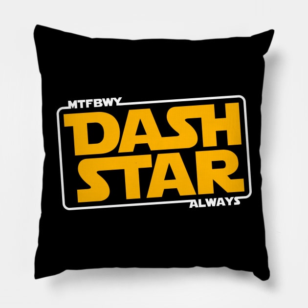 Dash Star Yellow Logo Pillow by DashStarWars