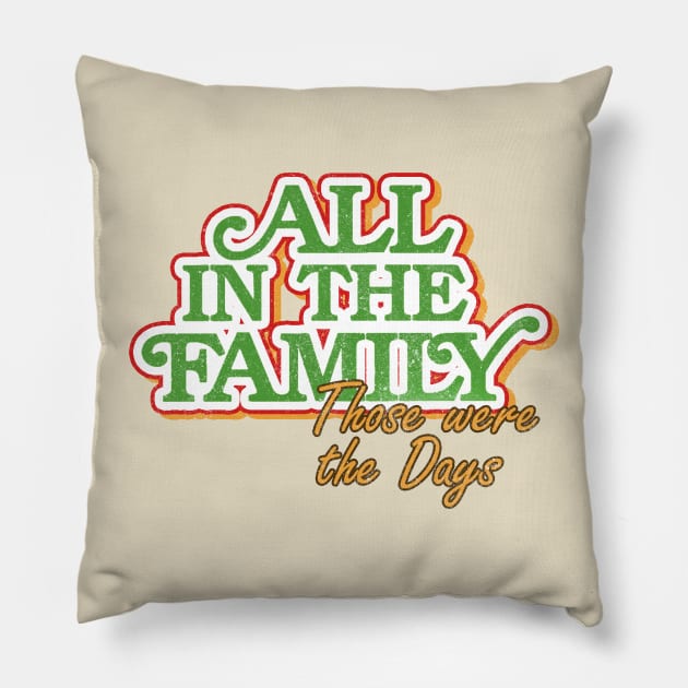 All In The Family Pillow by olivia parizeau