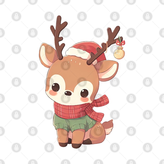 Cute Christmas Deer by Takeda_Art