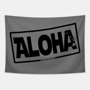 Aloha Hawai'i Nei (black) by Hawaii Nei All Day Tapestry