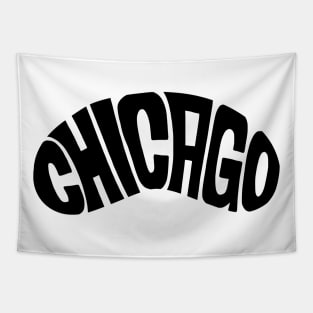 Chicago Bean Black Tapestry