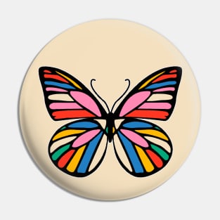 Joyful Multicolored Butterfly Pin