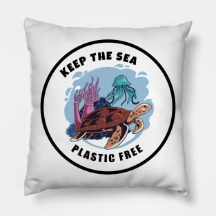 Keep The Sea Plastic Free Pillow