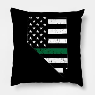 Nevada Thin Green Line Military and Border Patrol Shirt Pillow