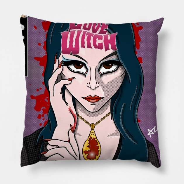 THE LOVE WITCH Purple Cover Pillow by Paranoia Prints