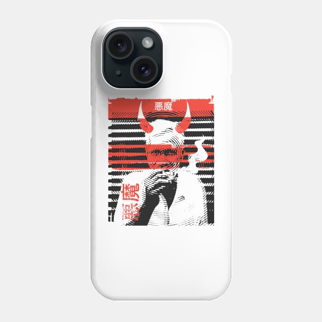 Oni Japan Demon Glitch Phone Case by LR_Collections