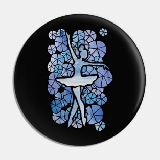 blue ballerina Pin