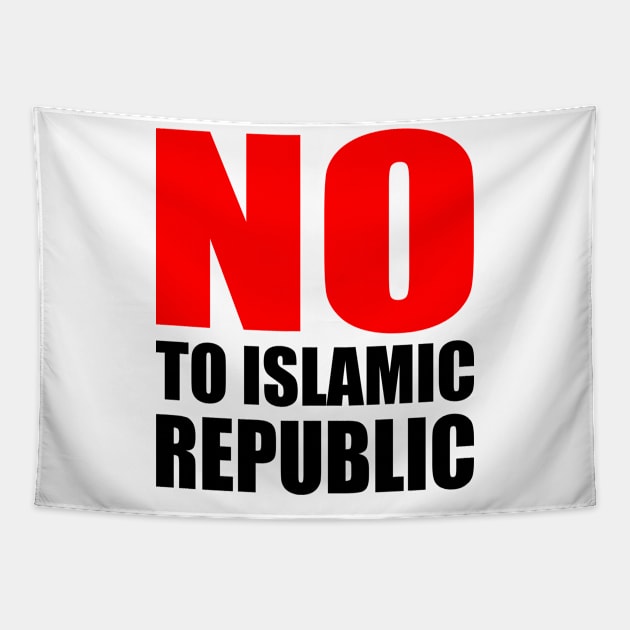 no to islamic republic Tapestry by Milaino