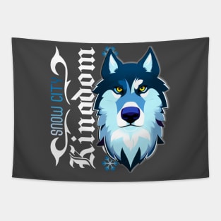 snow city kingdom Wolf tee Tapestry