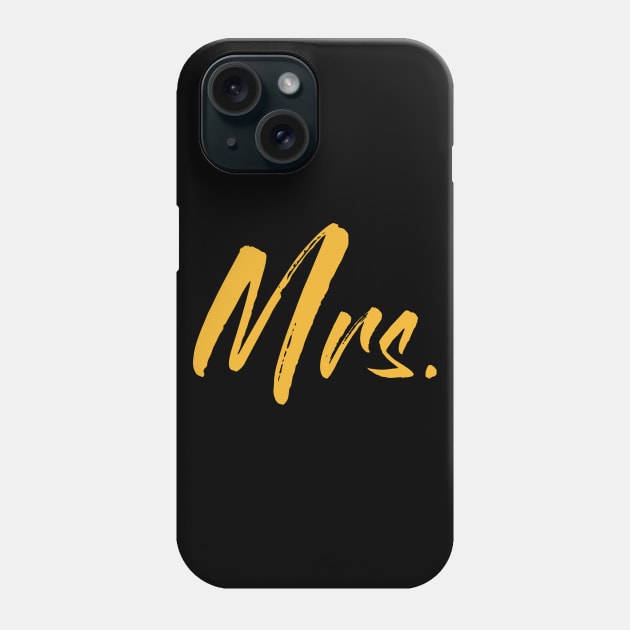 Mrs. Matching Couple Wedding T-Shirt | Goes with Mr. Phone Case by MerchMadness